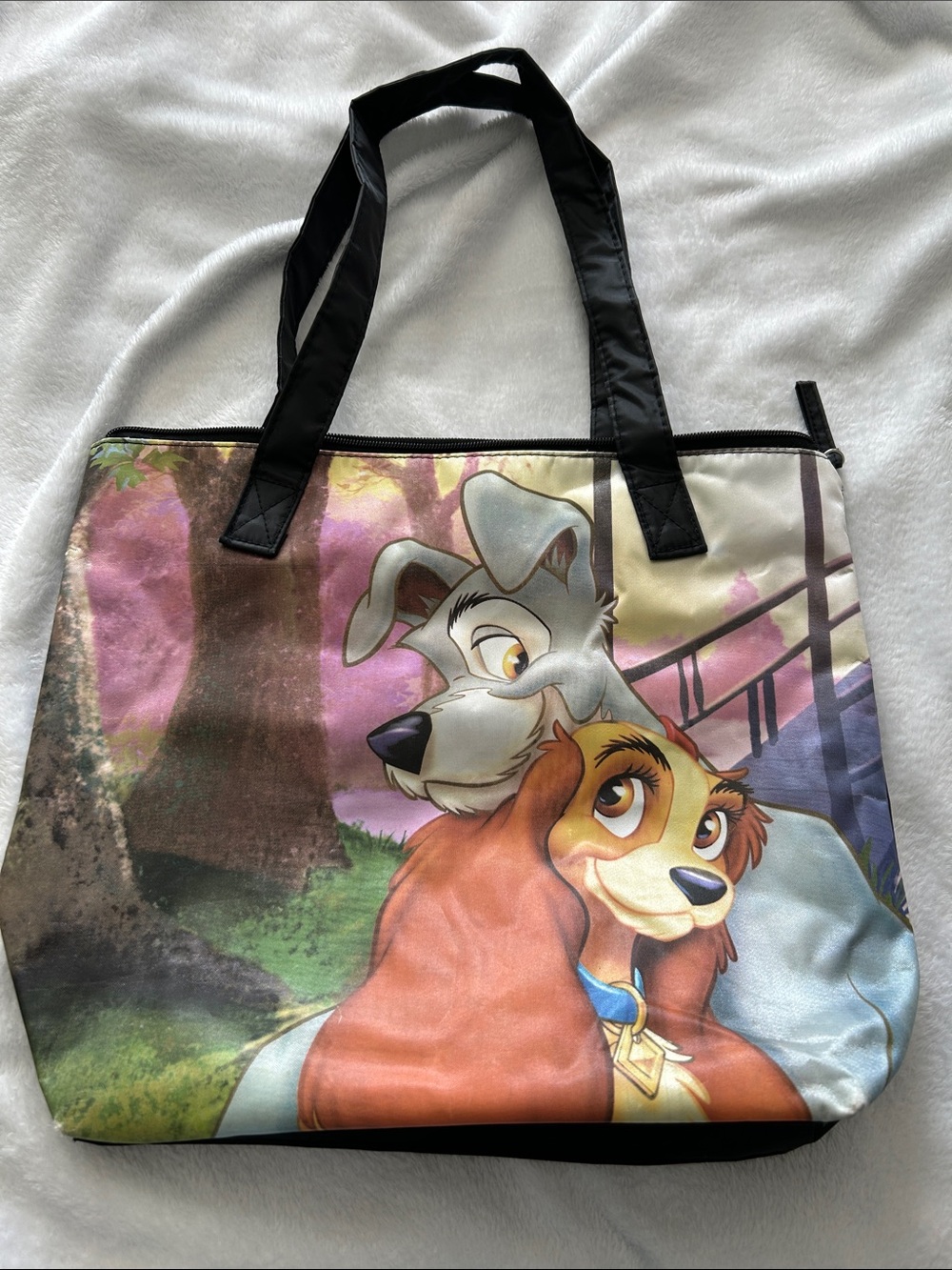 Lady and the Tramp tote bag
